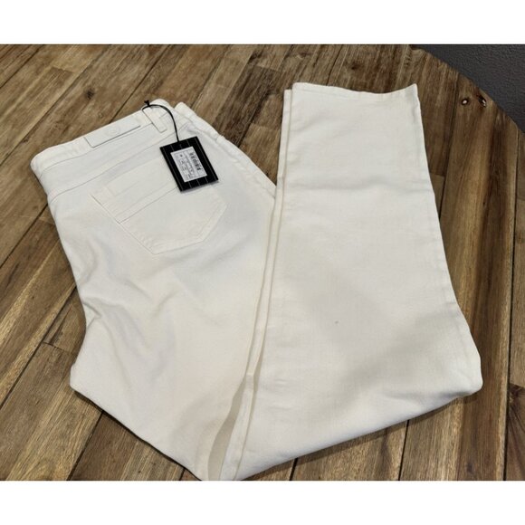 Ermenegildo Zegna Men's Off White Stretch Straight Leg Jeans US 40 IT 56 NEW - Picture 7 of 16